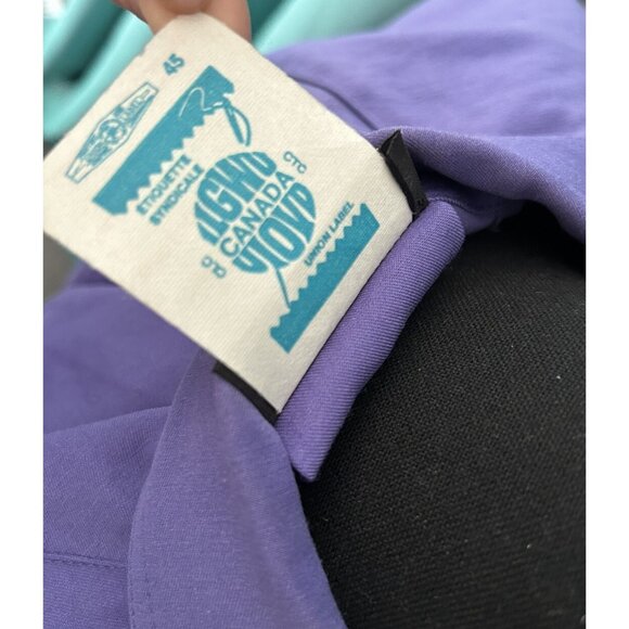 Vintage 80s Joseph Ribkoff Purple Dress Suit One Piece With Belt Button Up Skirt - Picture 7 of 14